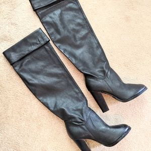 Black Leather Over the Knee Boots, Colin Stuart